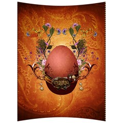 Wonderful Steampunk Easter Egg With Flowers Back Support Cushion by FantasyWorld7