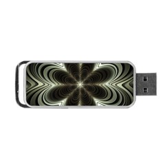 Fractal Silver Waves Texture Portable Usb Flash (two Sides) by Pakrebo