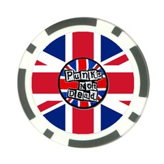 Punk Not Dead Music Rock Uk United Kingdom Flag Poker Chip Card Guard by Sudhe