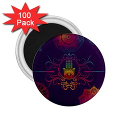 Boho Hamsa Mandala 2 25  Magnets (100 Pack)  by lucia