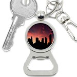 Skyline Panoramic City Architecture Bottle Opener Key Chains Front