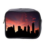 Skyline Panoramic City Architecture Mini Toiletries Bag (Two Sides) Front