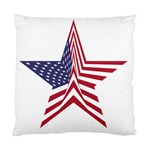 A Star With An American Flag Pattern Standard Cushion Case (One Side) Front