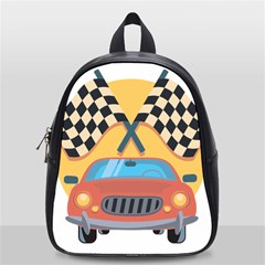 Automobile Car Checkered Drive School Bag (small) by Sudhe