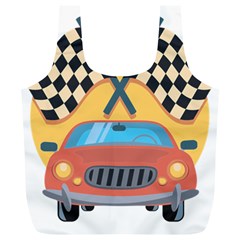 Automobile Car Checkered Drive Full Print Recycle Bag (xl) by Sudhe