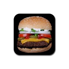 Abstract Barbeque Bbq Beauty Beef Rubber Square Coaster (4 Pack)  by Sudhe