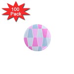 Geometric Pattern Design Pastels 1  Mini Magnets (100 pack)  Front