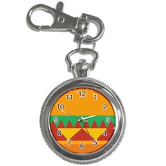 Burger Bread Food Cheese Vegetable Key Chain Watches by Sudhe