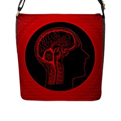 Artificial Intelligence Brain Think Flap Closure Messenger Bag (l) by Sudhe