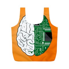 Technology Brain Digital Creative Full Print Recycle Bag (m) by Sudhe