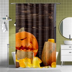 Old Crumpled Pumpkin Shower Curtain 48  X 72  (small)  by rsooll