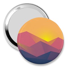 Image Sunset Landscape Graphics 3  Handbag Mirrors by Sudhe