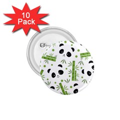 Giant Panda Bear Bamboo Icon Green Bamboo 1 75  Buttons (10 Pack) by Sudhe