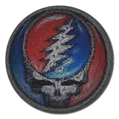 Grateful Dead Logo Magnet 5  (round) by Sudhe