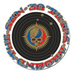 The Grateful Dead Magnet 5  (round) by Sudhe