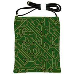 Circuit Board Electronics Draft Shoulder Sling Bag by Pakrebo