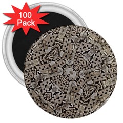 Cyber Punk Pattern Design 3  Magnets (100 Pack) by dflcprintsclothing