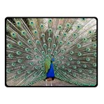 Peacock Bird Animal Feather Double Sided Fleece Blanket (Small)  45 x34  Blanket Back