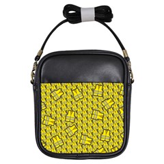 Gilet Jaune Pattern Yellowvests Cowcow Gilet Jaune Pattern Funny Yellow Vests Girls Sling Bag by snek