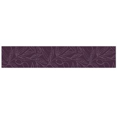 Organic Olive Leaves Pattern Hand Drawn Purple Red Wine Large Flano Scarf  by genx