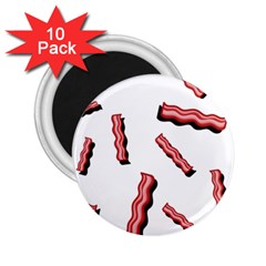 Funny Bacon Slices Pattern Infidel Red Meat 2 25  Magnet (10 Pack) by genx