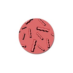 Funny Bacon Slices Pattern Infidel Vintage Red Meat Background  Golf Ball Marker by genx