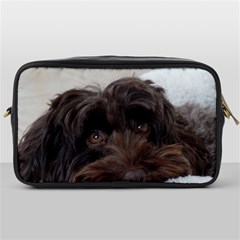 Laying In Dog Bed Toiletries Bag (one Side) by pauchesstore