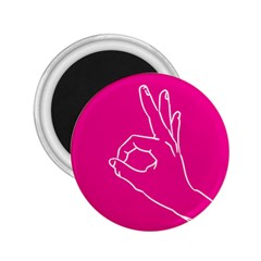 A-ok Perfect Handsign Maga Pro-trump Patriot On Pink Background 2 25  Magnets by snek