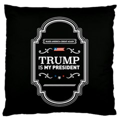 Trump Is My President Maga Label Beer Style Vintage Large Flano Cushion Case (one Side) by snek