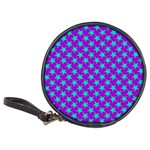 Turquoise Stars Pattern On Purple Classic 20-CD Wallets Front