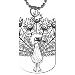 Peacock Plumage Display Bird Dog Tag (One Side) Front