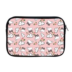 Vintage Lamb Pattern Pink Apple Macbook Pro 17  Zipper Case by snowwhitegirl