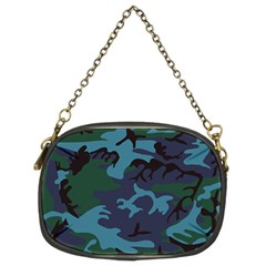 Camouflage Blue Chain Purse (two Sides) by snowwhitegirl