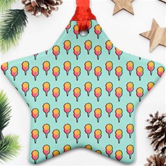 Cotton Candy Pattern Aqua 3d Star Ornament (two Sides) by snowwhitegirl