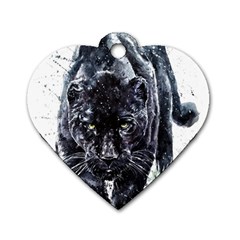 Panther Dog Tag Heart (one Side) by kot737