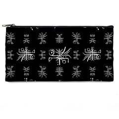 Black And White Ethnic Design Print Pencil Cases by dflcprintsclothing