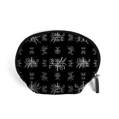 Black And White Ethnic Design Print Accessory Pouch (small) by dflcprintsclothing