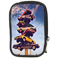 Pretty Colors Cars Compact Camera Leather Case by StarvingArtisan