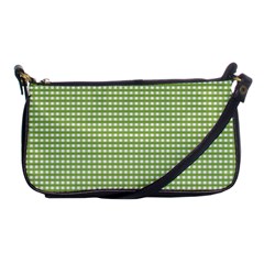 Green Gingham Shoulder Clutch Bag by retrotoomoderndesigns