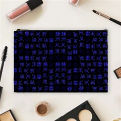 Neon Oriental Characters Print Pattern Cosmetic Bag (large) by dflcprintsclothing