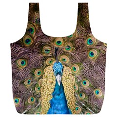 Peacock Feather Peacock Feather Full Print Recycle Bag (xl) by Pakrebo