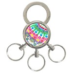 Plant Abstract 3-Ring Key Chains Front