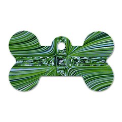 Electric Field Art Vii Dog Tag Bone (one Side) by okhismakingart