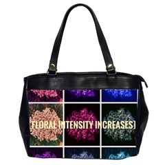 Floral Intensity Increases  Oversize Office Handbag (2 Sides) by okhismakingart