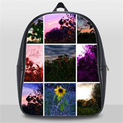 Sunflower Collage School Bag (xl) by okhismakingart