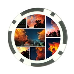 Sunset Collage Ii Poker Chip Card Guard by okhismakingart