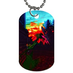 Neon Cone Flower Dog Tag (one Side) by okhismakingart