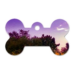 Purple Afternoon Dog Tag Bone (two Sides) by okhismakingart