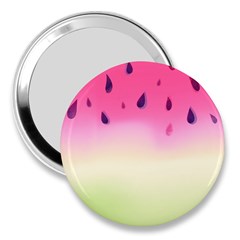 Watermelon Pastel Gradient Pink Watermelon Pastel Gradient 3  Handbag Mirrors by genx