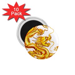 Chinese Dragon Golden 1 75  Magnets (10 Pack)  by Sudhe